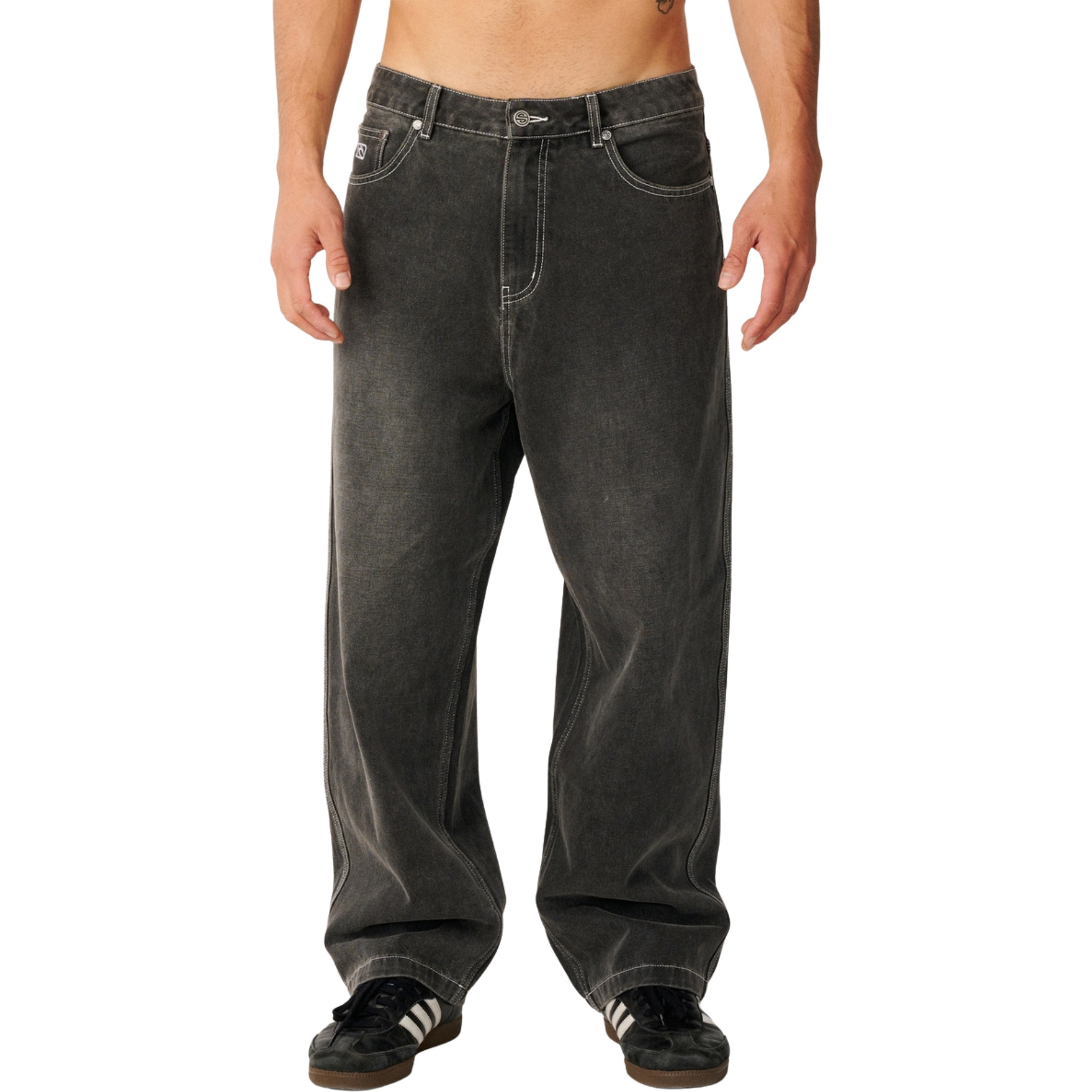2026 Rip Curl Herre Arkiv Snavset Denim Jeans 02XMPA - Washed Grey
